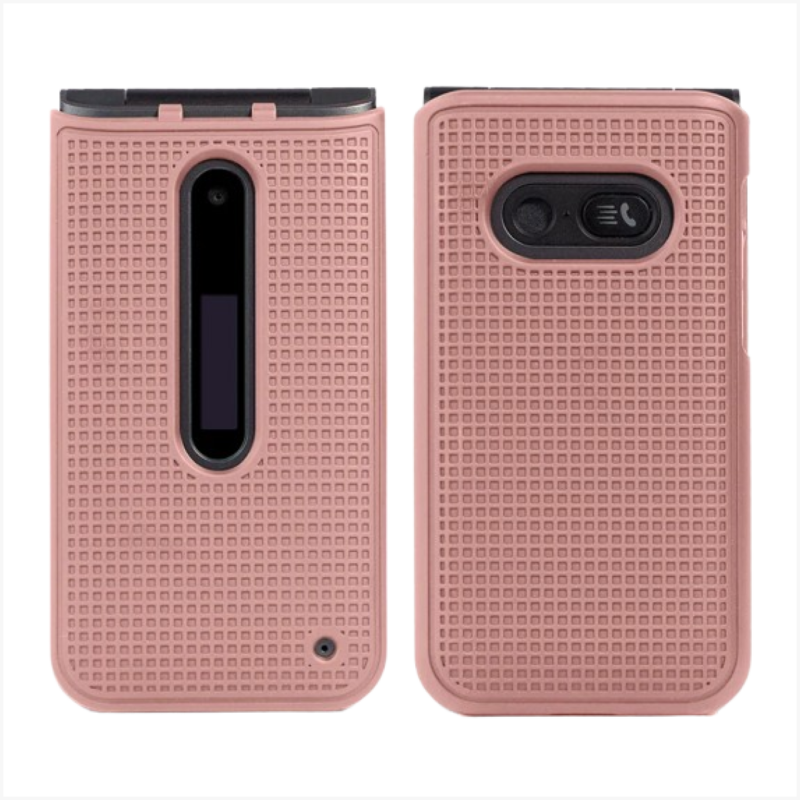 Grid Texture Case Slim Hard Shell Cover for LG Classic Flip Phone (L125DL) - Image 2