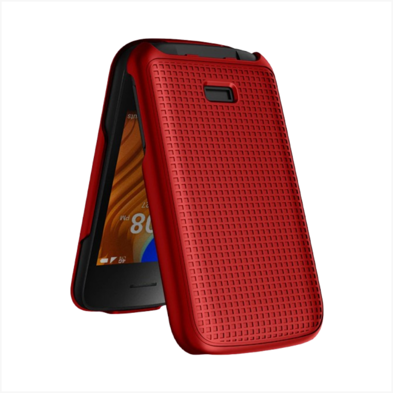 Grid Textured Hard Case Cover for Alcatel TCL Flip 2 (T408DL) - Image 4