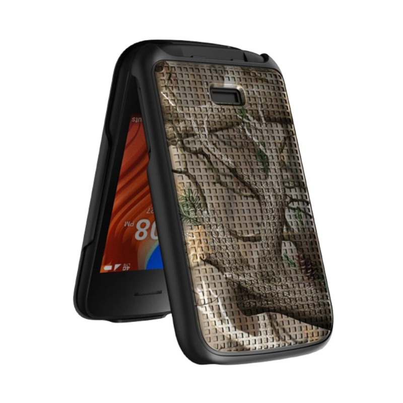 Grid Textured Hard Case Cover for Alcatel TCL Flip 2 (T408DL) - Image 2