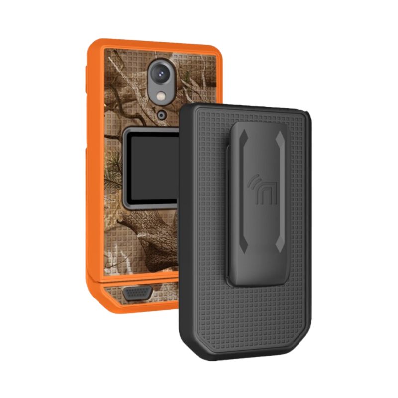 Grid Case Hard Shell Cover and Belt Clip Holster Combo for CAT S22 Flip Phone - Image 2