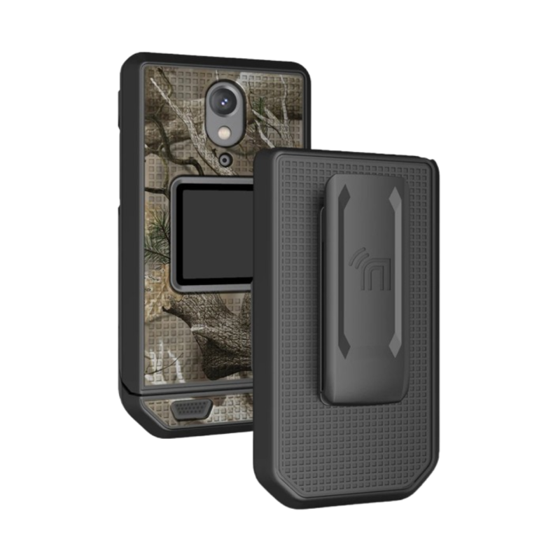 Grid Case Hard Shell Cover and Belt Clip Holster Combo for CAT S22 Flip Phone - Image 4