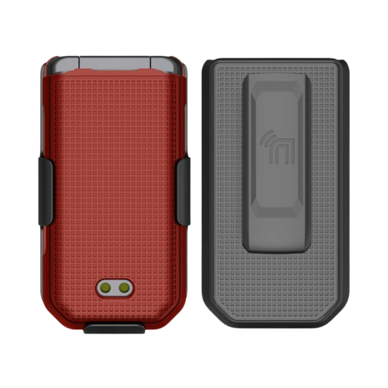 Grid Case Hard Shell Cover and Belt Clip Holster Combo for CAT S22 Flip Phone - Image 13